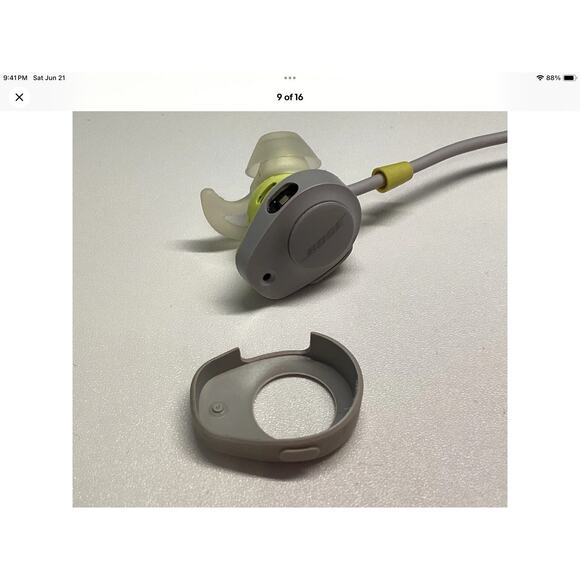 Bose Soundsport Wireless Headphones Citron Discontinued, Untested For Parts Only - Picture 6 of 8